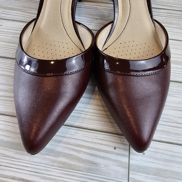 Life Stride Size 9 Witchy Academia D'Orsay Pointed Toe Heel Burgundy Red Saldana - Picture 4 of 12